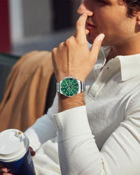 SAPPHERO Mens Watches Analog Quartz Chronograph Stainless Steel Watches for Men 50M Waterproof Men's Wrist Watch with Calendar Luxury Business Work Casual Watch Elegant Gifts for Mens - League Looks
