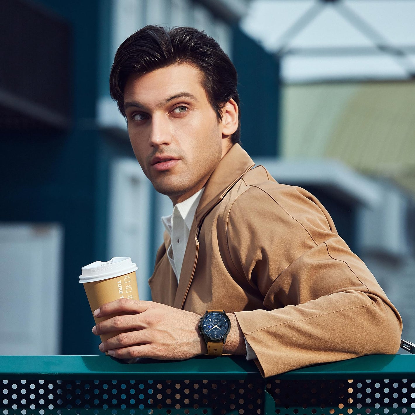 by BENYAR Watches for Men Chronograph Waterproof Luminous Date Men's Wrist Watches Business Work Casual Sport Fashion Leather Strap Dress Watch Designer Elegant Gifts for Men - League Looks